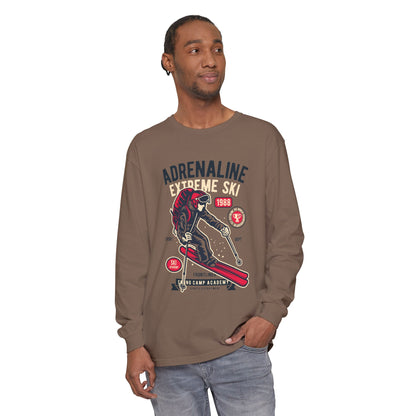 Adrenaline Extreme Ski Garment-Dyed Long Sleeve T-Shirt