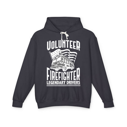 Volunteer Firefighter Legendary Drivers Lightweight Hooded Sweatshirt