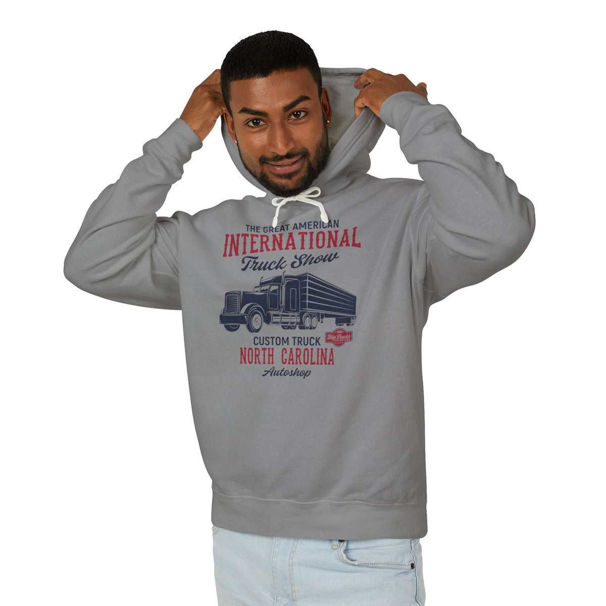 Great American International Truck Show North Carolina Lightweight Hooded Sweatshirt
