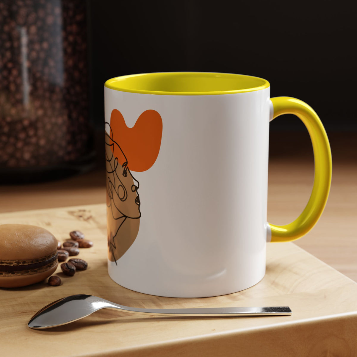 Abstract Line Art Woman Accent 110z Mug