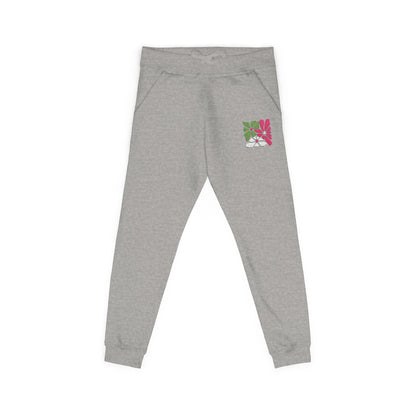 Floral Retro Block Print Embroidered Women's Fleece Sweatpants