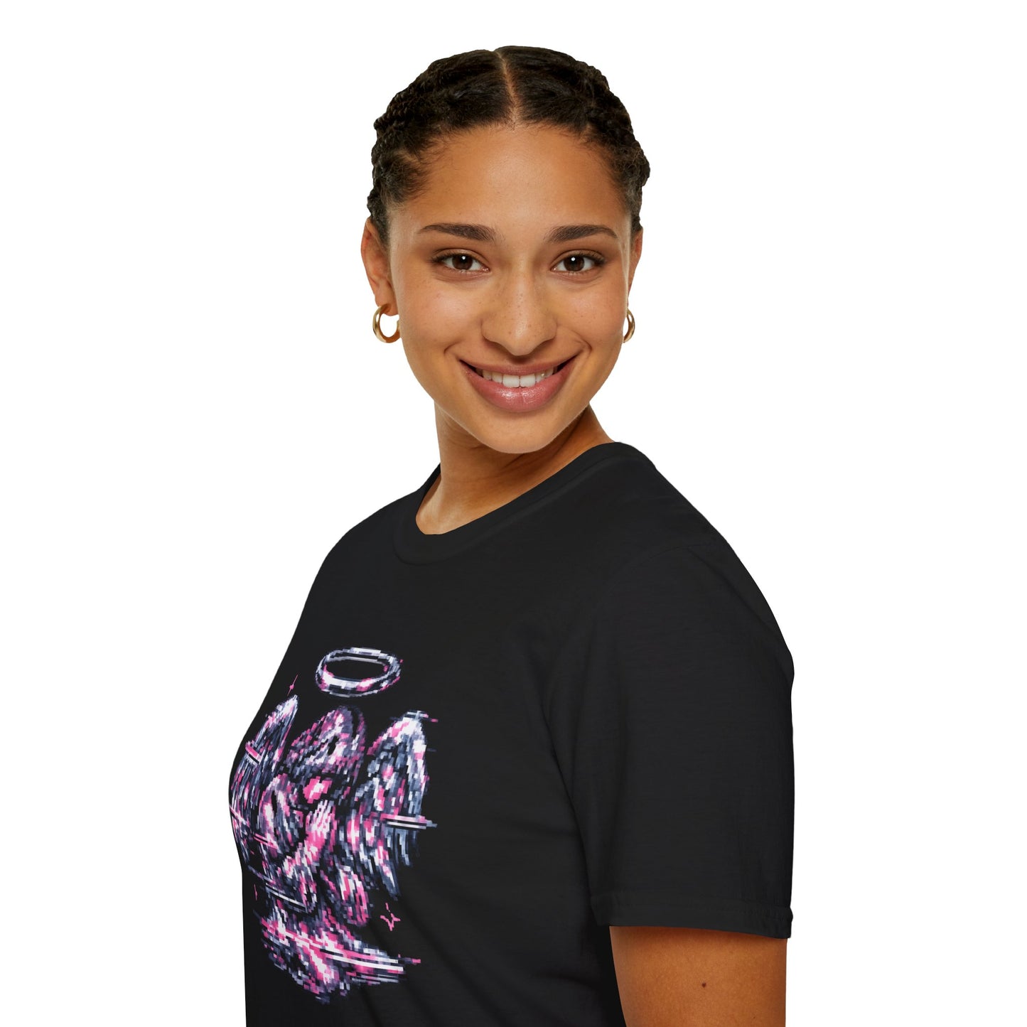Pixelated Angel Graphic Women's Tee