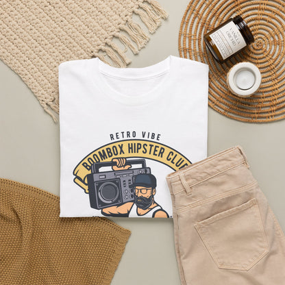 Retro Vibe Hipster Boombox Club T-Shirt