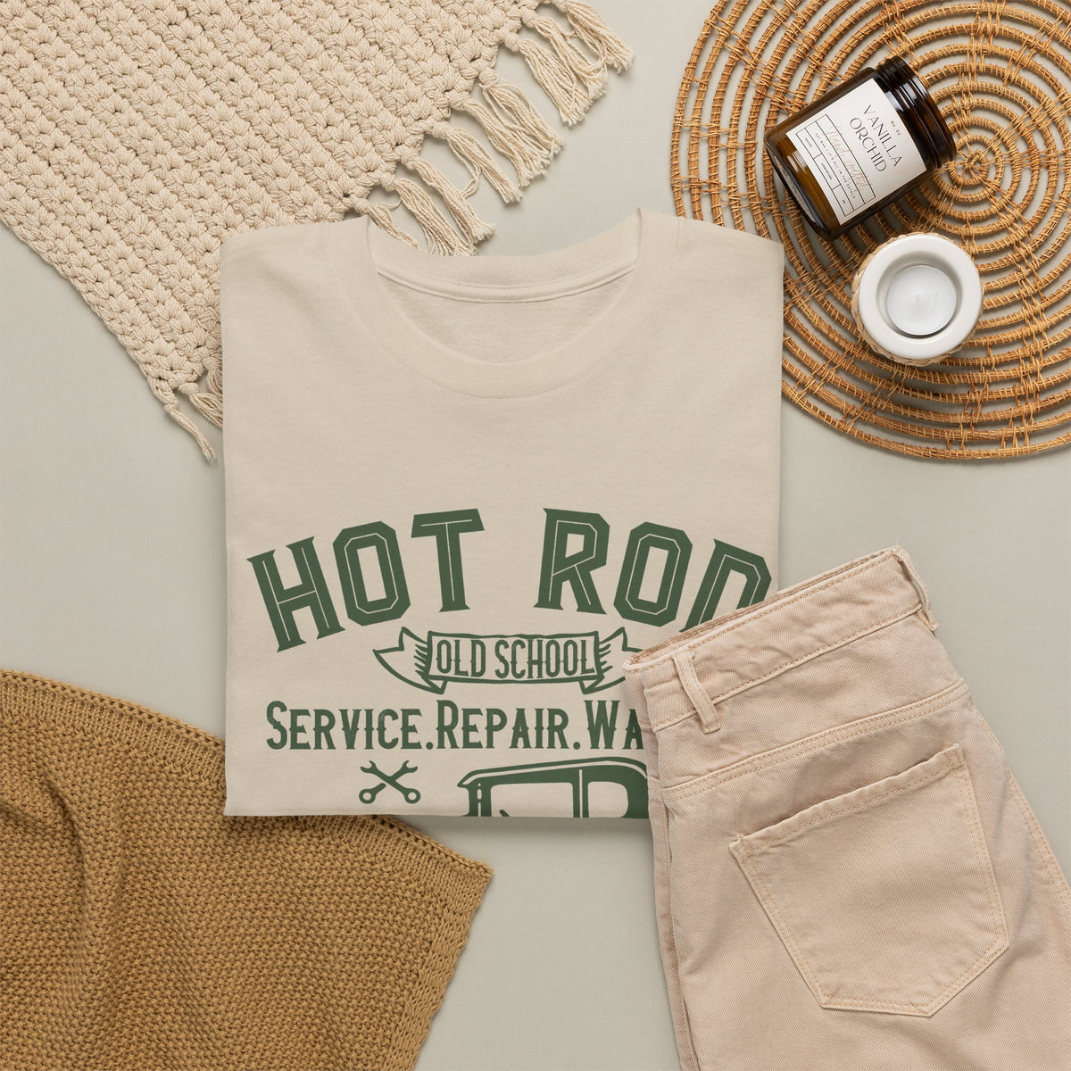 Hot Rod Old School Authentic Custom Wheel T-Shirt