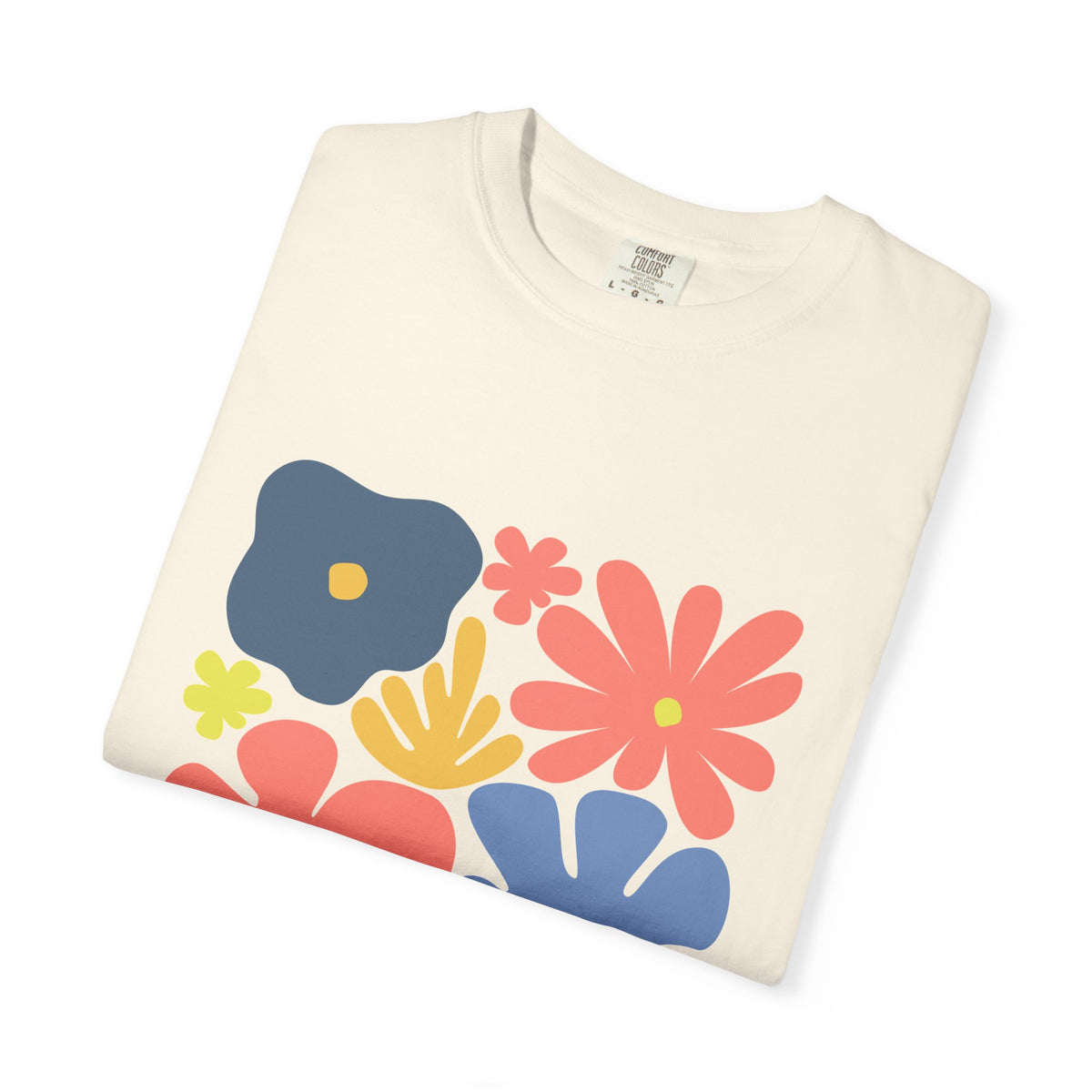 Colorful 70s Bloom Garment-Dyed Women's T-Shirt