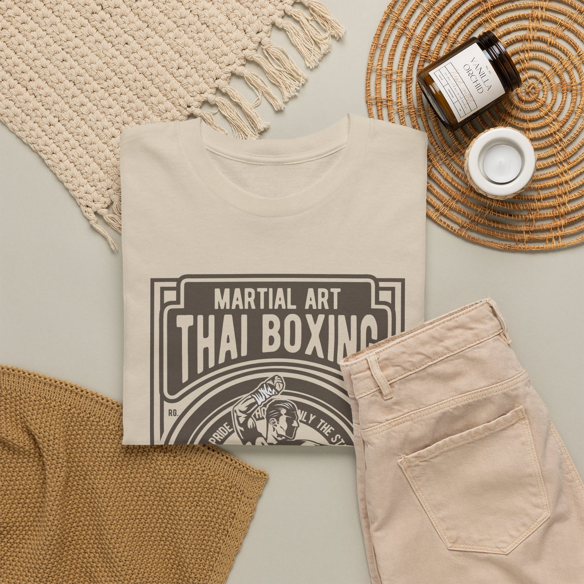 Muay Thai Boxing Vintage Emblem T-Shirt