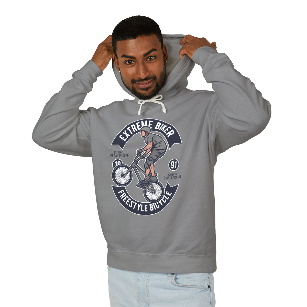 Extreme Biker Freestyle Bicycle Lightweight Hooded Sweatshirt