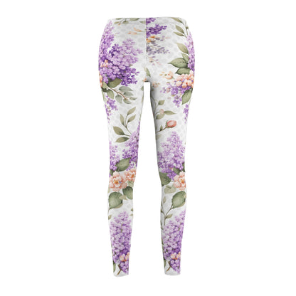 Floral Lilac Watercolor Women's Casual Leggings