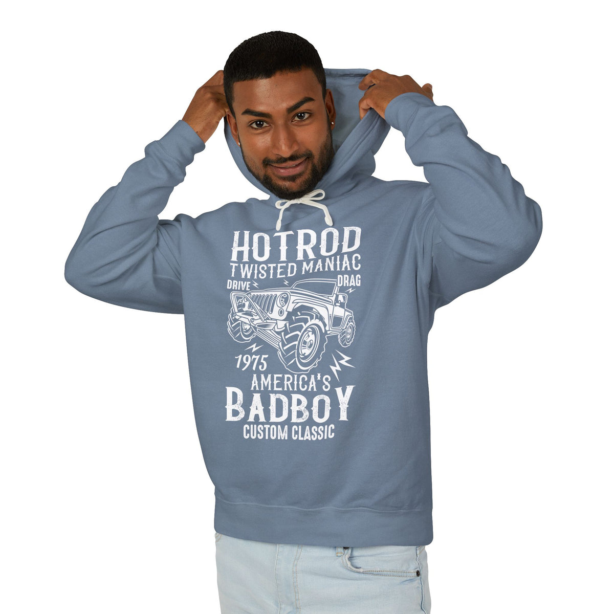 Hotrod Twisted Maniac America's Bad Boy Lightweight Hooded Sweatshirt