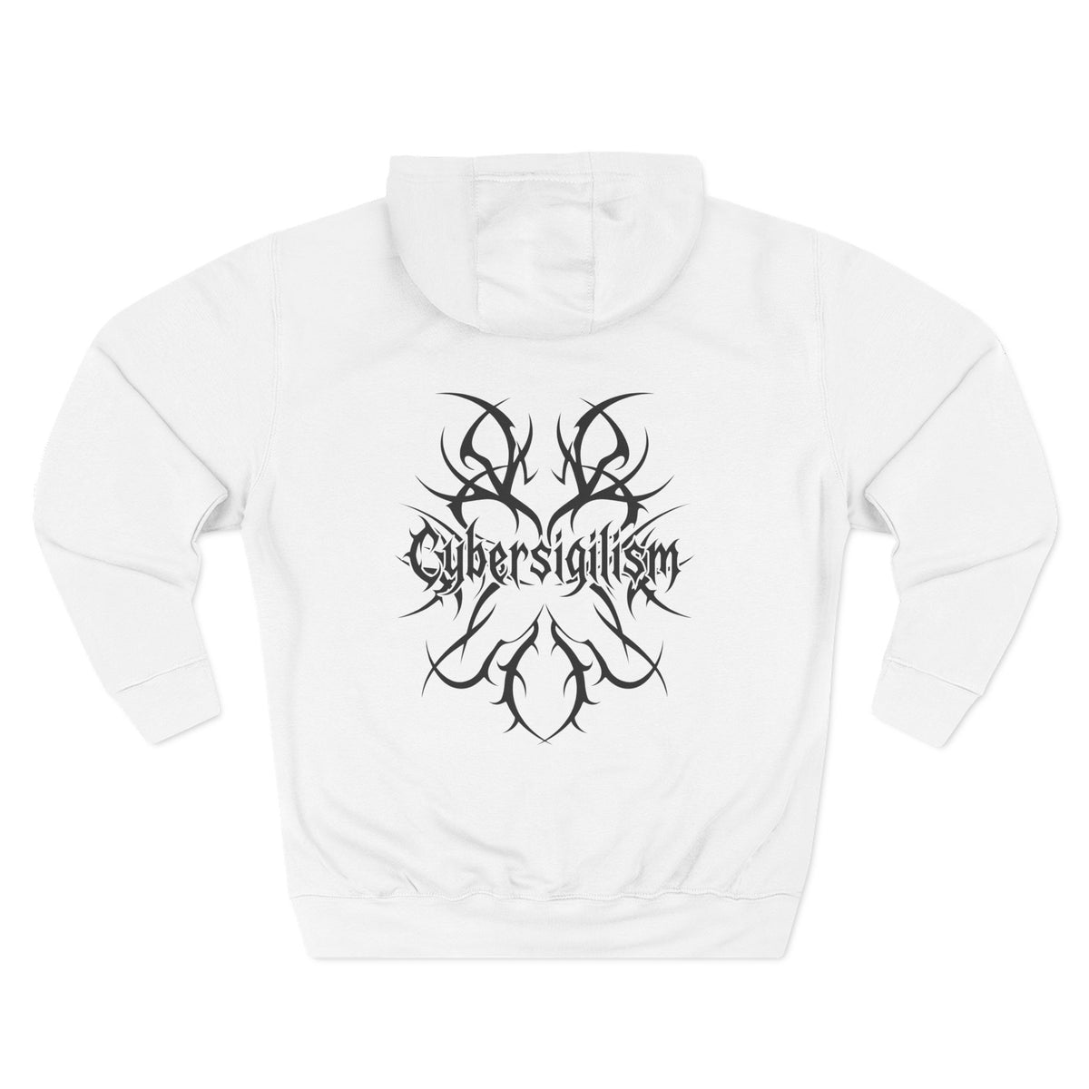 Cybersigilism Gothic Three-Panel Fleece Hooded Sweatshirt