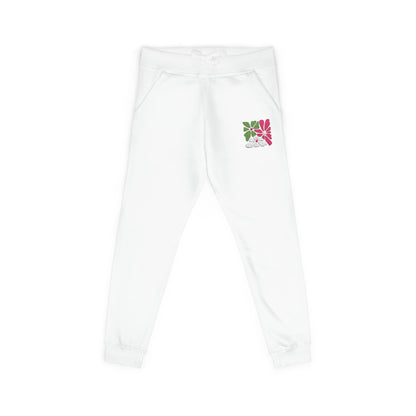 Floral Retro Block Print Embroidered Women's Fleece Sweatpants