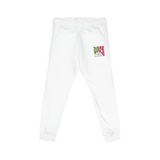 Floral Retro Block Print Embroidered Women's Fleece Sweatpants