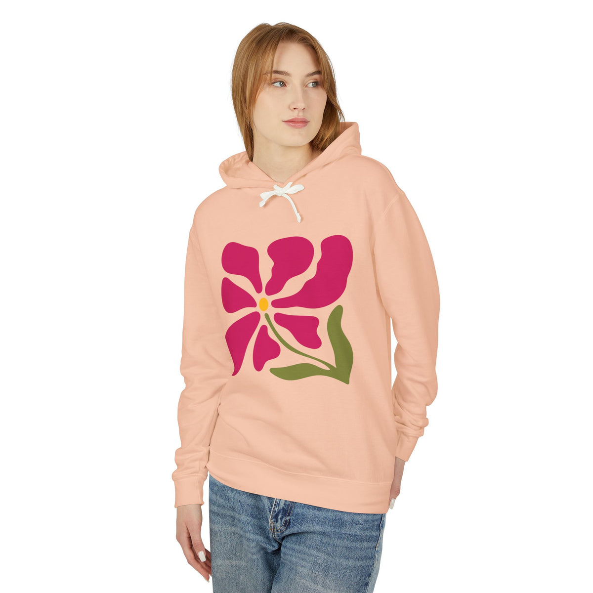 Floral Abstract Flower Lightweight Women's Hooded Sweatshirt