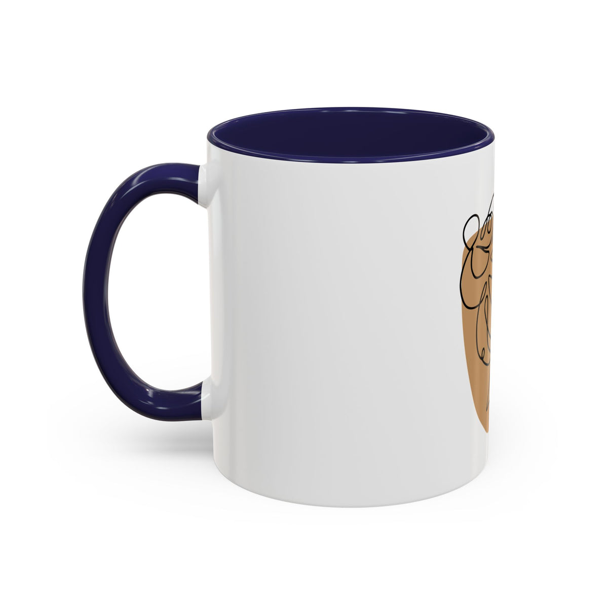 Abstract Line Art Woman Accent 110z Mug
