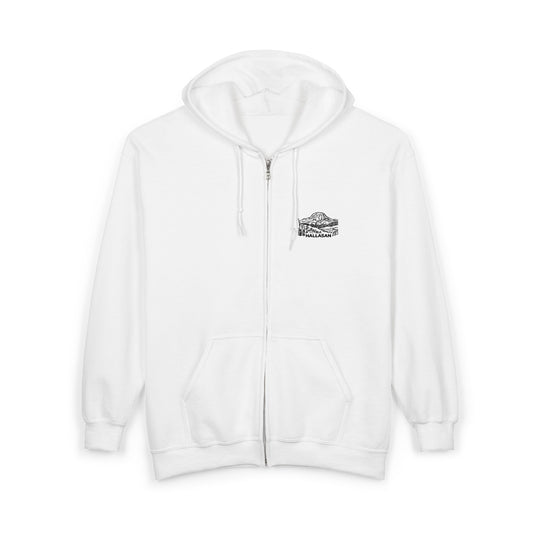 Hallasan Embroidered Chest Logo Zipper Hooded Sweatshirt