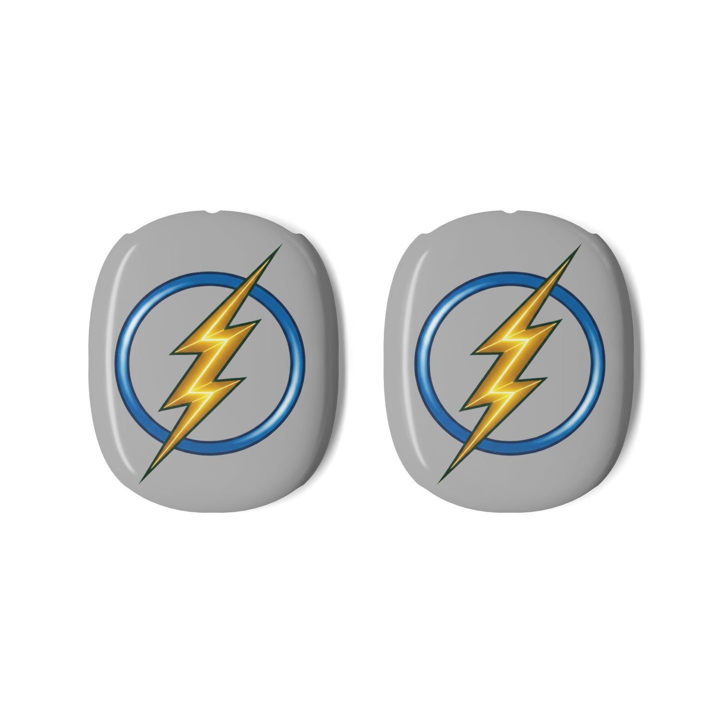 Lightning Bolt AirPods Max Shell Case Cover Gen 1 and Gen 2, Grey