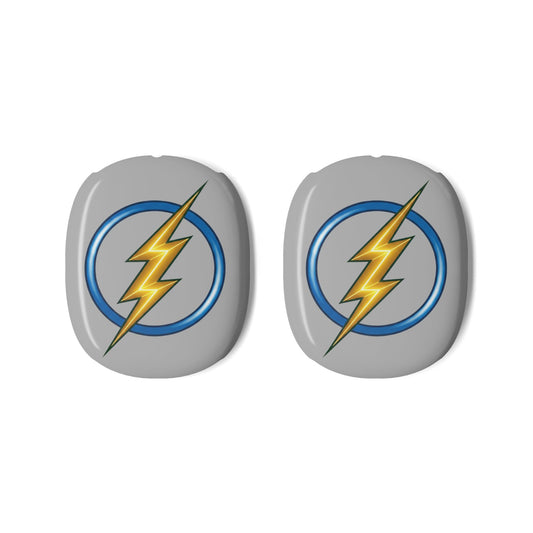 Lightning Bolt AirPods Max Shell Case Cover Gen 1 and Gen 2, Grey