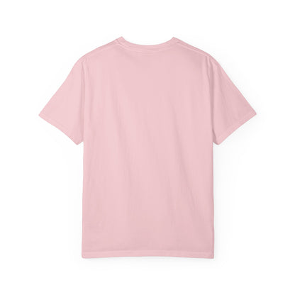 Pink Retro Flower Graphic Garment-Dyed Women's T-Shirt