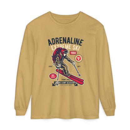 Adrenaline Extreme Ski Garment-Dyed Long Sleeve T-Shirt