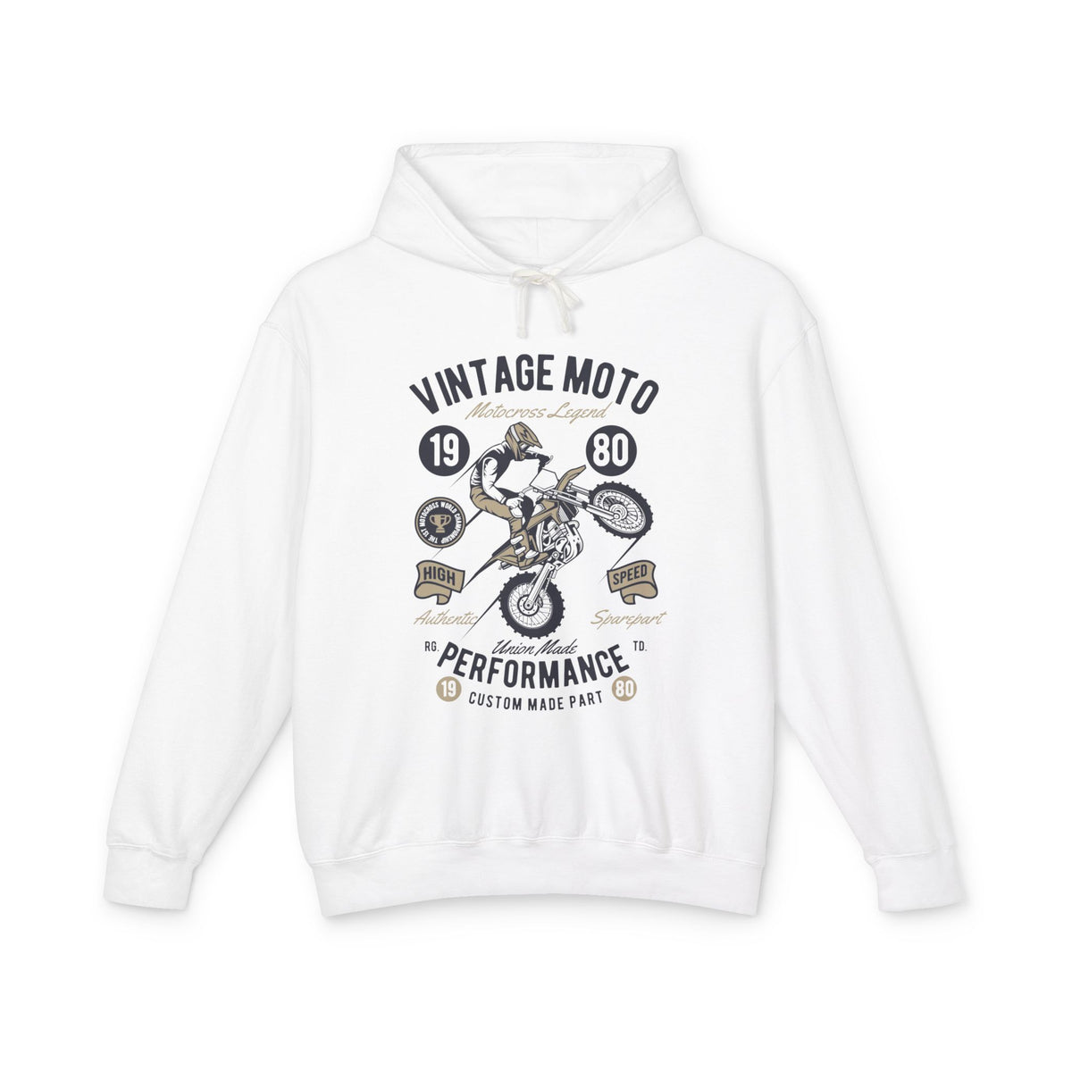 Vintage Moto Lightweight Hooded Sweatshirt