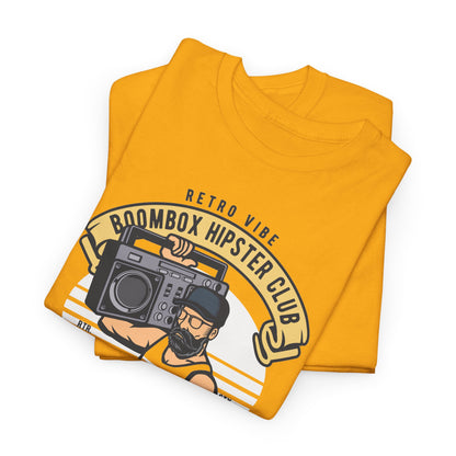 Retro Vibe Hipster Boombox Club T-Shirt