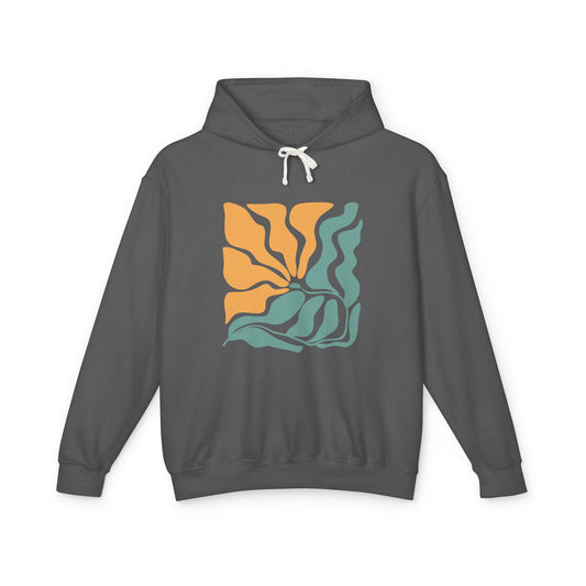 Abstract Sun & Ocean Wave Lightweight Women's Hooded Sweatshirt