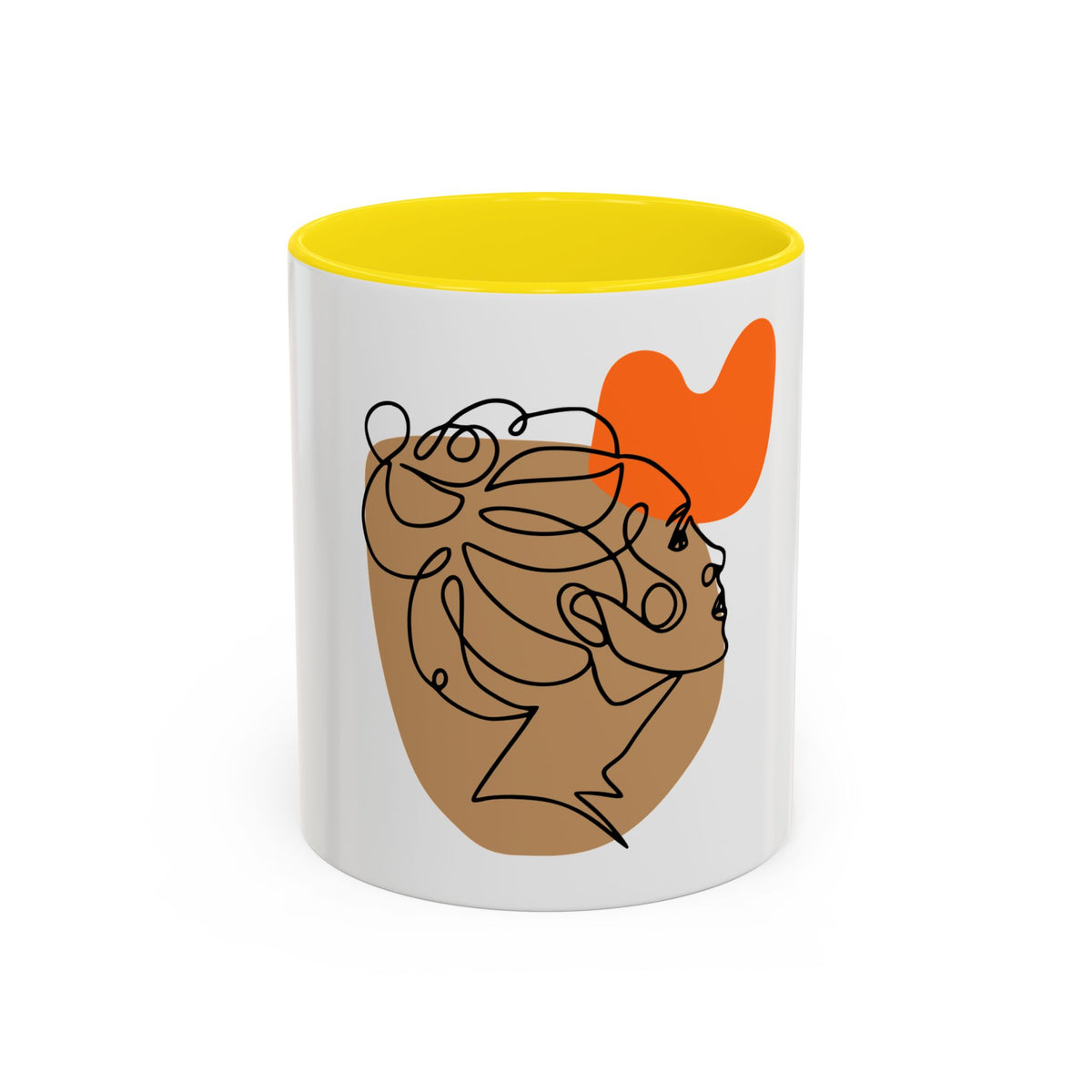 Abstract Line Art Woman Accent 110z Mug