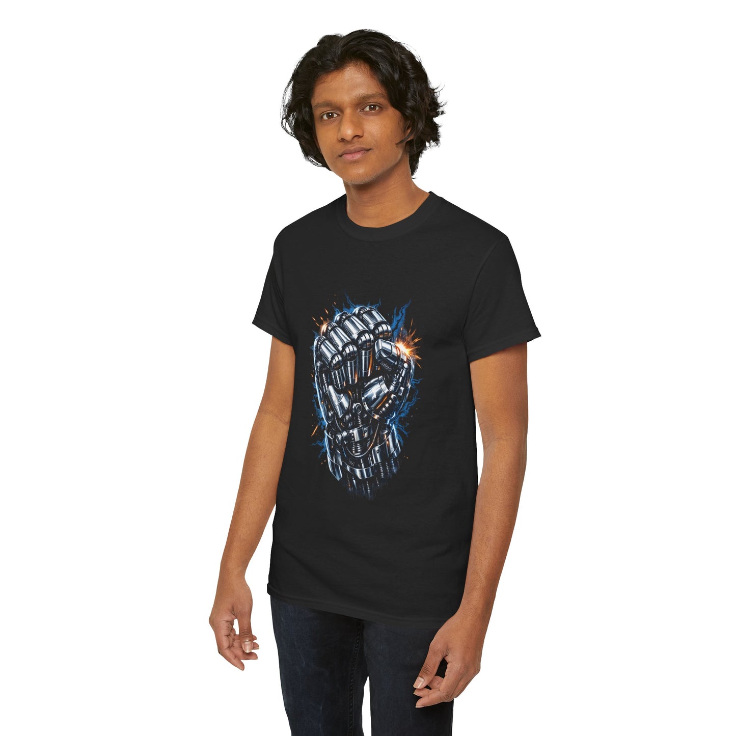 Black Mechanical Fist Men's T-Shirt