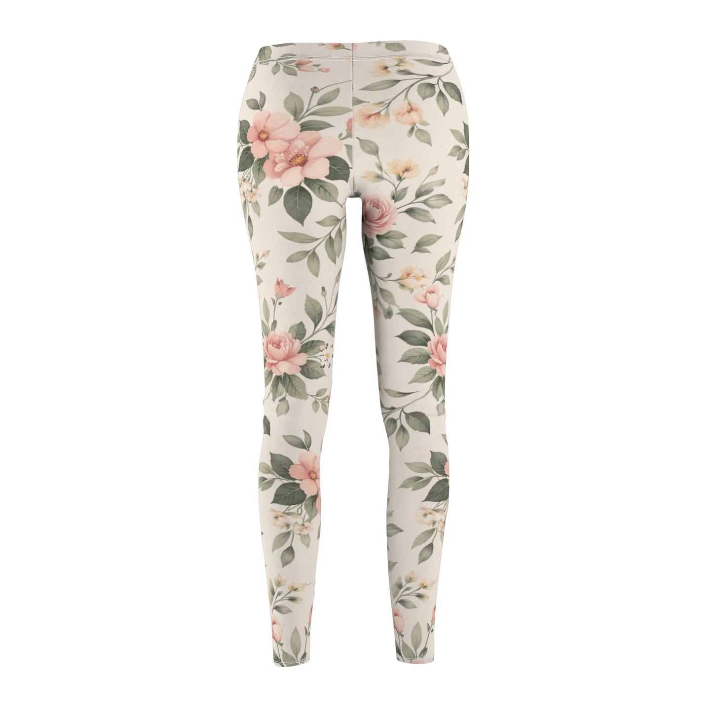 Floral Vintage Rose Women's Casual Leggings