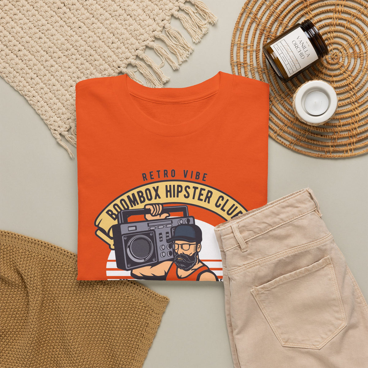 Retro Vibe Hipster Boombox Club T-Shirt