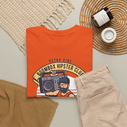 Retro Vibe Hipster Boombox Club T-Shirt