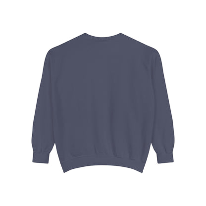 Floral Retro Block Print Garment-Dyed Women's Sweatshirt