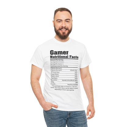 Gamer Nutritional Facts T-Shirt