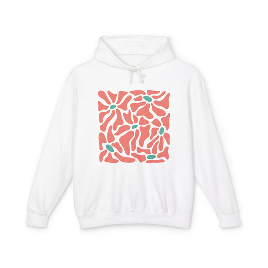 Abstract Coral Wave Lightweight Women's Hooded Sweatshirt