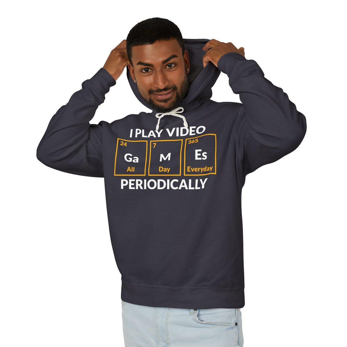 “I Play Video Games Periodically” Lightweight Hooded Sweatshirt