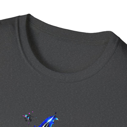 Blue Digital Flame Graphic Women's Tee