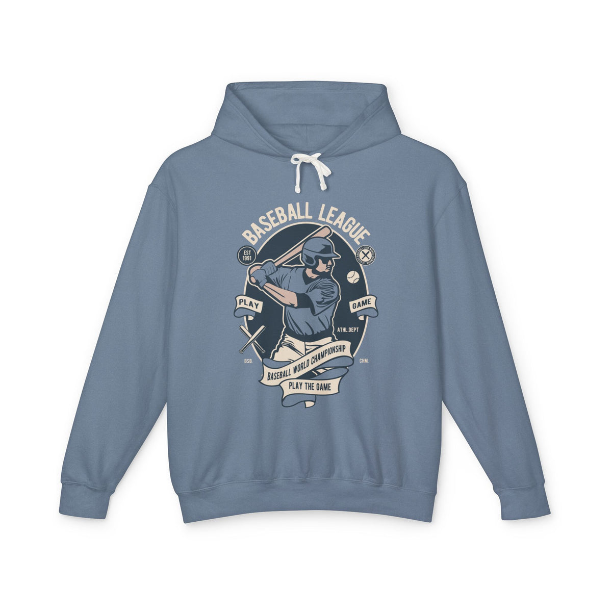 Baseball League Lightweight Hooded Sweatshirt