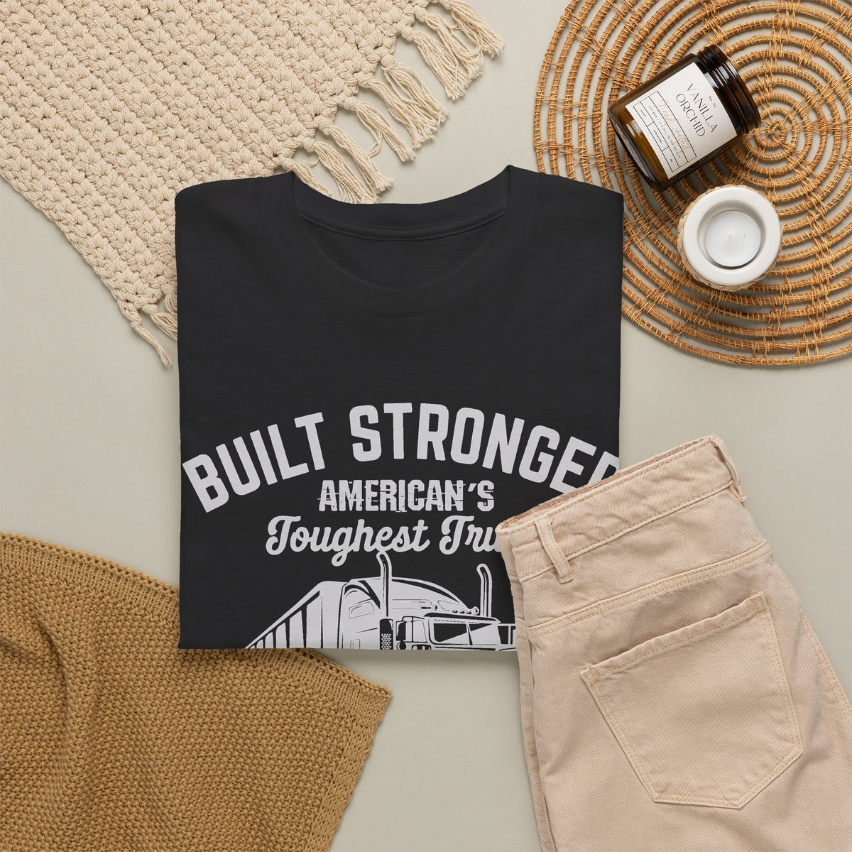 Built Stronger Last Longer Trucker T-Shirt