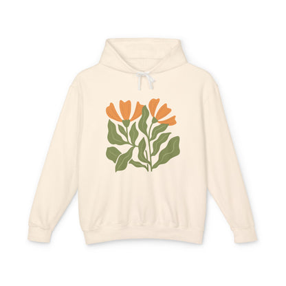 Botanical Tulip Flower Lightweight Women's Hooded Sweatshirt