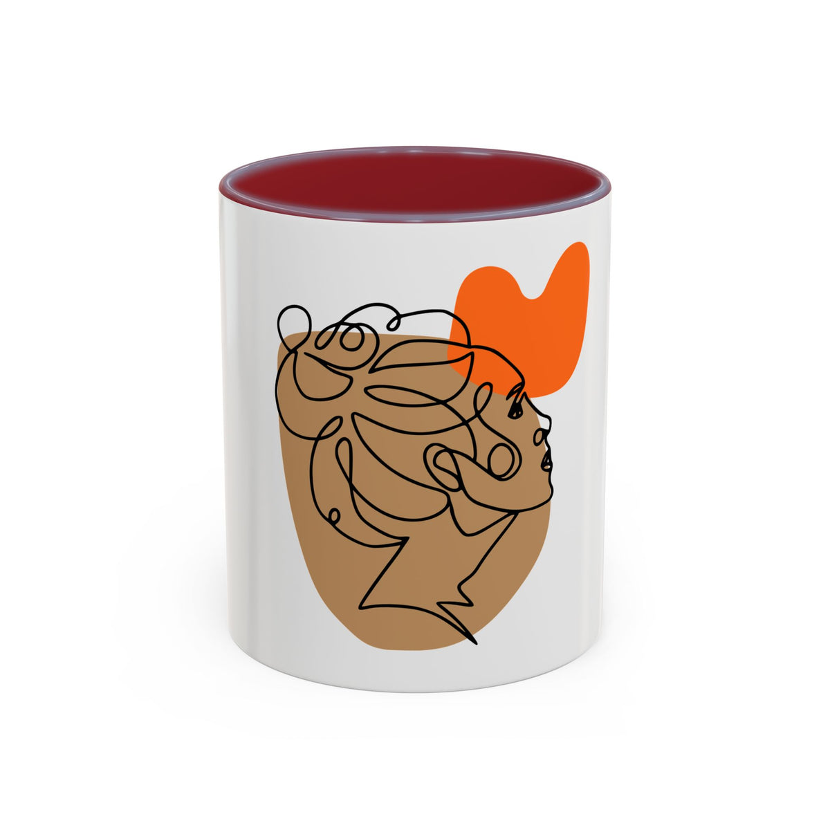 Abstract Line Art Woman Accent 110z Mug