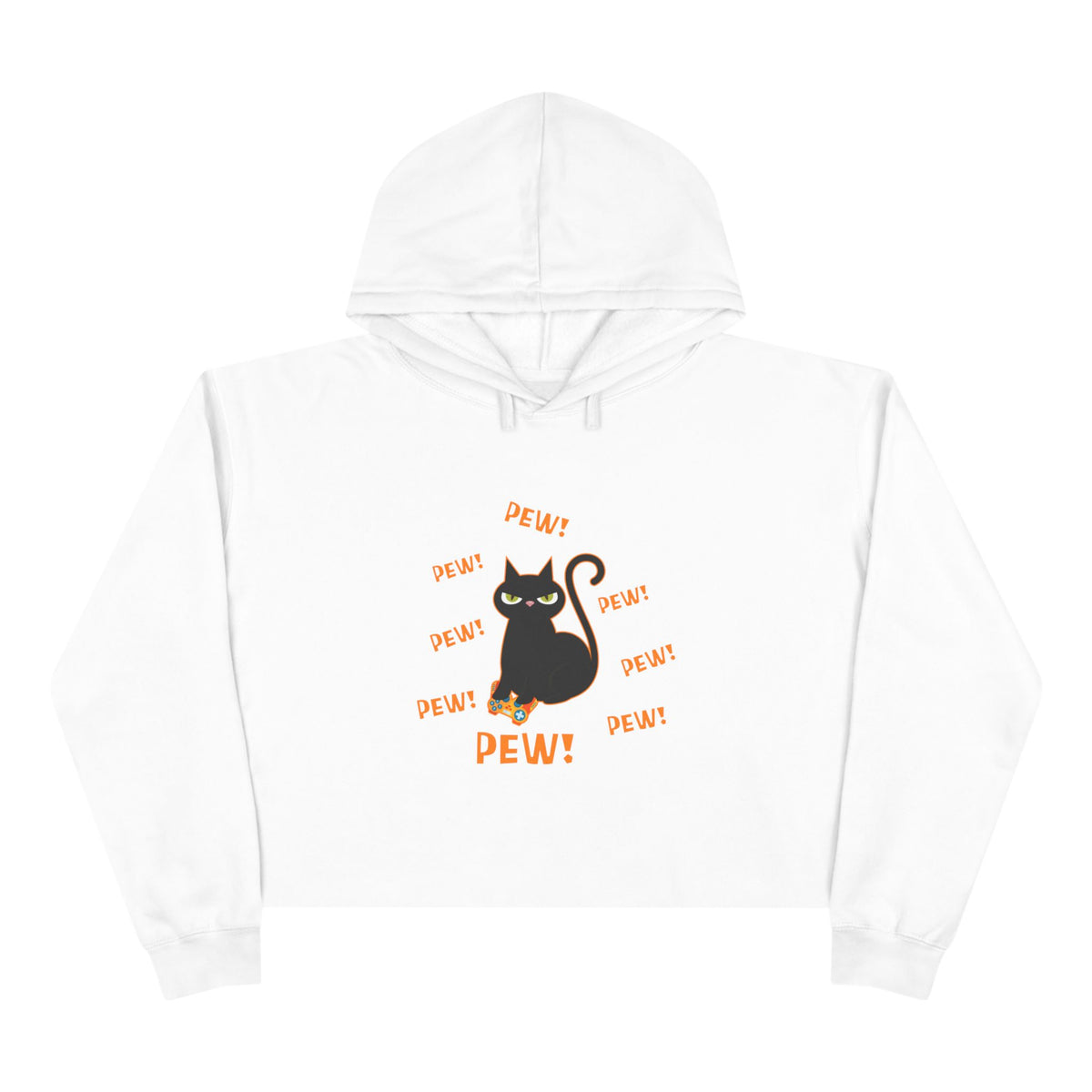 Pew! Cat Crop Hoodie