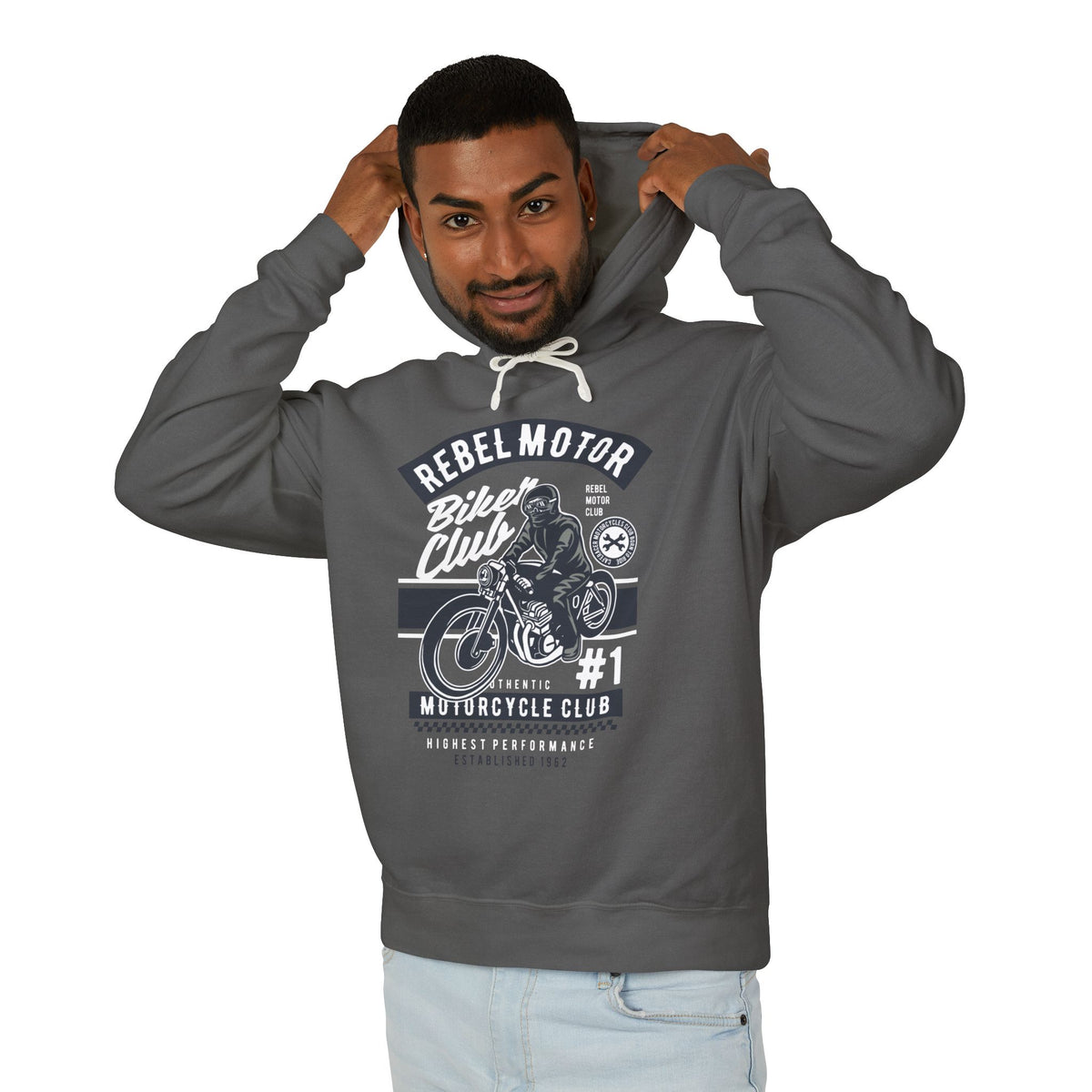 Rebel Motor Bike Club Lightweight Hooded Sweatshirt