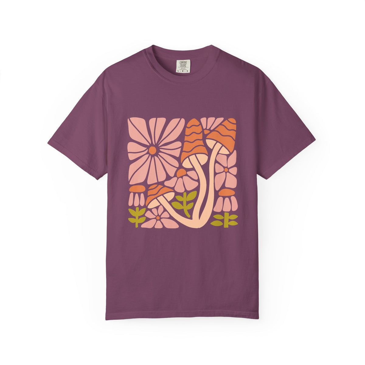 Floral Retro Waves Garment-Dyed Women's T-Shirt