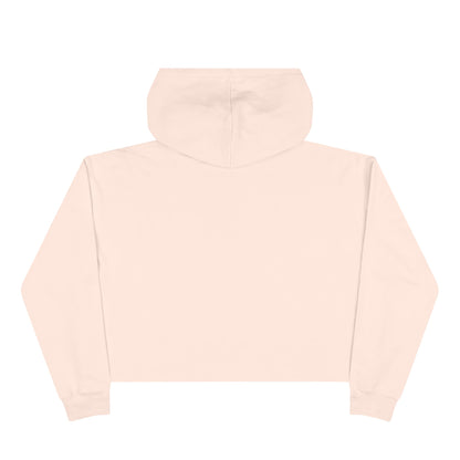Pink Retro Flower Graphic Crop Hoodie