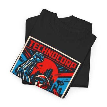 Cyberpunk TechnoCorp 'Build the Future' Men's T‑Shirt