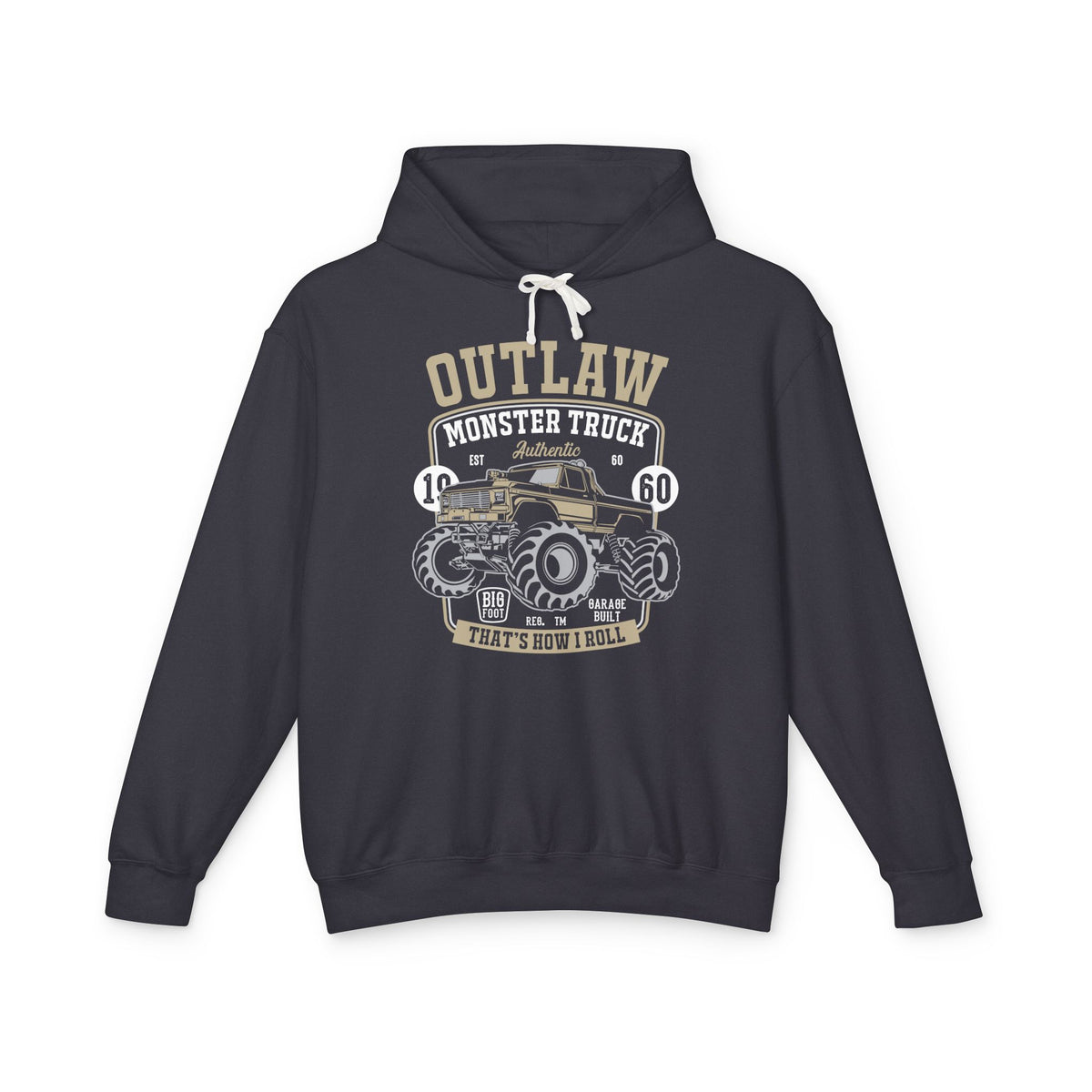 Outlaw Monster Truck Lightweight Hooded Sweatshirt