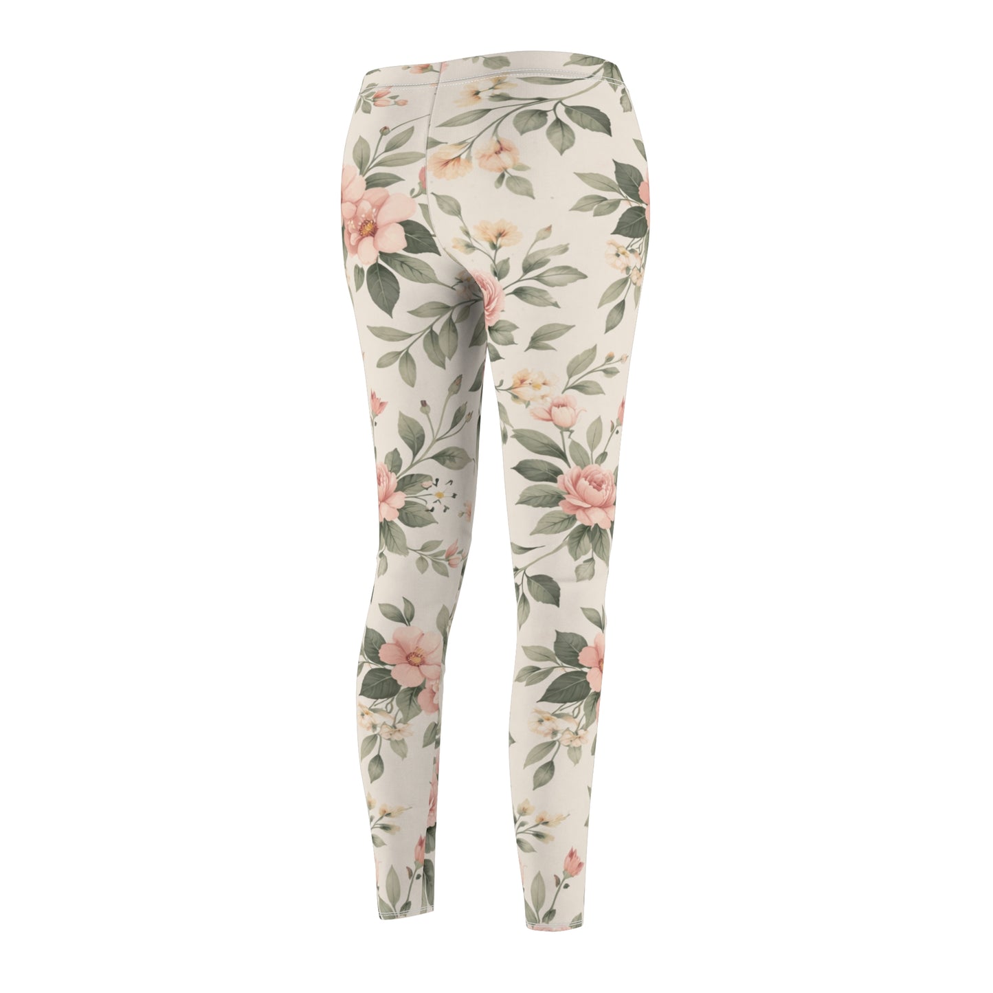 Floral Vintage Rose Women's Casual Leggings