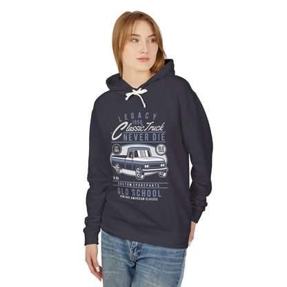 "Classic Truck Never Die" Vintage Old School Hooded Sweatshirt