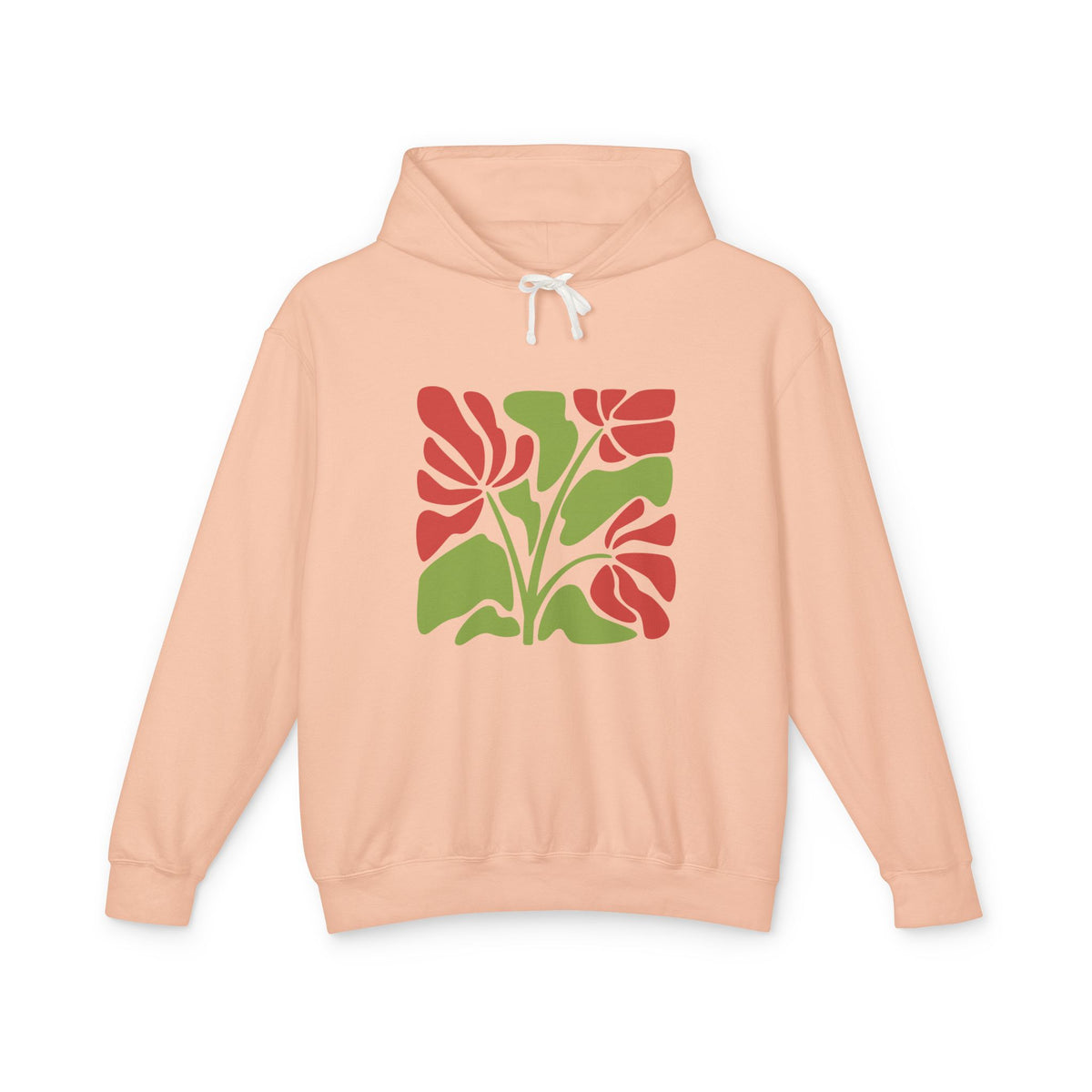 Botanical Floral Lightweight Women's Hooded Sweatshirt
