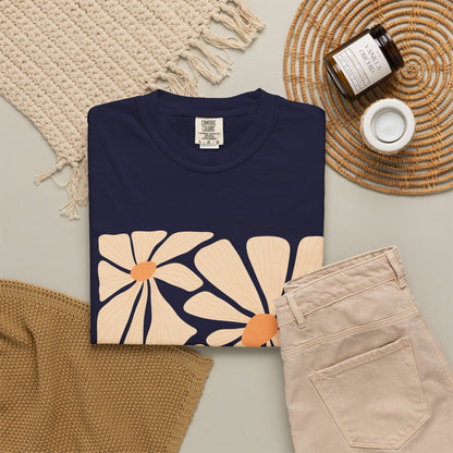 Daisy Square Garment-Dyed Women's T-Shirt